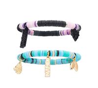 Marvel Nero Panther Wakanda Forever Namor Puka Due Elasticizzato Corda Bracciali