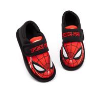 Marvel Nero Spider-Man Mocassino in velcro Pantofole Ragazzi