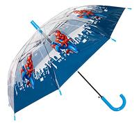 Marvel Ombrello automatico Spiderman bambini, 82 cm, trasparente, Trasparente - Blu