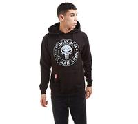 Marvel One Man Army Hoodie Felpa con Cappuccio, Black, Small Uomo