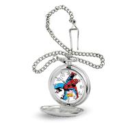 Marvel Orologio analogico al quarzo da uomo con cinturino in lega W001742, Argento, Retrò