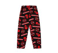 Marvel Pantaloni pigiama da uomo Deadpool in cotone, Nero , S