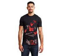 Marvel Parlare Deadpool T-Camicia, Nero, M Uomo