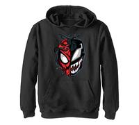 Marvel Peter Venom Hoodie Hooded Sweatshirt, Nero, 12/12 Bambini e Ragazzi