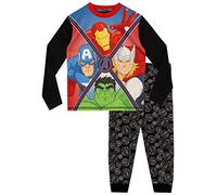 Marvel Pigiama a Maniche Lunghe per Ragazzi Avengers Multicolore 9-10 Anni