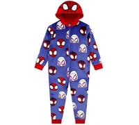 Marvel Pigiama Bambino | Spiderman Pigiama Intero Bambini | Pigiamone Pile Bambino | Blue 4-5 Anni