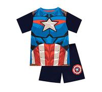 Marvel Pigiama Corto per Ragazzi Captain America Blu 5-6 Anni