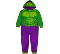 Marvel Pigiama Hulk Bambino | Pigiama Bambini | Pigiama Intero Bambino | Pigiamone Pile Bambini | Verde 10-11 Anni