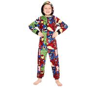 Marvel Pigiama Intero Bambino - Pigiamone in Pile Caldo 7-15 Anni - Pigiami Interi Bambini Gadget Regalo (Multicolore, 14-15 Anni)