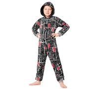 Marvel Pigiama Intero Bambino - Pigiamone in Pile Caldo 7-15 Anni - Pigiami Interi Bambini Gadget Regalo (Grigio/Rosso, 14-15 Anni)