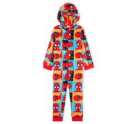 Marvel Pigiama Intero Bambino Spiderman Pigiamone Tutina di Pile Bambini (4-5 Jahre, Multicolore)