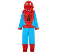 Marvel Pigiama Intero Bambino Spiderman Pigiamone Tutina di Pile Bambini (7-8 Jahre, Rosso/Blu)