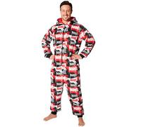 Marvel Pigiama Intero Uomo - Caldo Pigiamone in Pile con Cappuccio S-3XL - Pigiami Invernali Interi Gadget Marvel Regalo (Multi Marvel, M)