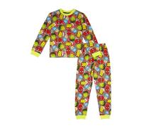 Marvel Pigiama lungo per ragazzi con motivo fumetti | Incredibile Hulk, Spider-Man, Capitan America, Iron Man Pjs, Verde, 3-4 Years