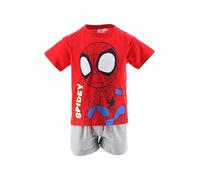 Marvel Pigiama per Bambini Spidey & His Amazing Friends, 2 Pezzi in Cotone, Rosso e Grigio (IT, età, 5 Anni, Rosso)