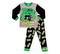 Marvel Pigiama per bambini The Incredible Hulk Crash Krunch Avengers Pjs per bambini, Nero , 7-8 Years