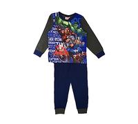 Marvel Pigiama per Ragazzi Avengers, Set da 2 Pezzi, Blu, età 3-4 Anni