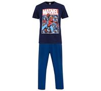 Marvel Pigiama per Uomo Spiderman Blu Large