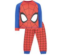 Marvel - Pigiama Spiderman per bambini - Pigiama Spiderman a maniche lunghe - 100% cotone, pigiama supereroe a maniche lunghe - Merchandise ufficiale Marvel, Rosso, 4-5 Anni