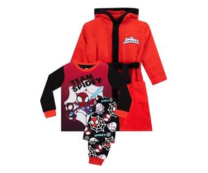Marvel Pigiama Spiderman | Spidey E I Suoi Amici Vestaglia Pile E Pigiama Ragazzo | Vestaglia E Pigiamone Bambino Invernale | Rosso 2-3 Anni