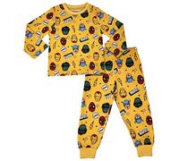 Marvel Pigiama Ufficiale Spiderman, Hulk, Iron Man & Capitan America con Maniche Lunghe per Ragazzi - 5-6 Anni: 116cm