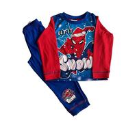 Marvel Pigiami Natalizi Festivi Spiderman per Bambini Maschi Set Pigiama Abbigliamento da Notte Blu Navy (UK, Età, 1 Anno, 2 Anni, Regular, Blu Navy)