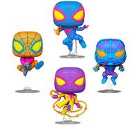 Funko Miles Morales Blacklight US Exclusive Pop Vinyl Figure 4 Piece Set