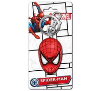 Marvel Comics Portachiavi Testa Spider-Man in Metallo con Figura Interna 6 cm