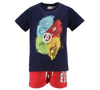 Marvel Press Avengers Bambino Maglietta e Pantaloncini (Blu Navy,8 Anni)