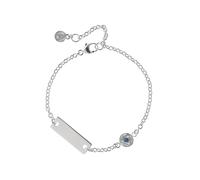 Marvel Press Braccialetto di Cuore di Iron Man in Argento Sterling e Zirconia e una Piastra d'argento per Bambine, 18cm con Allungatore Regolabile