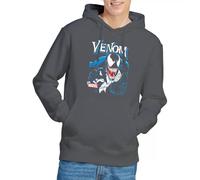 Marvel Press Felpa con Cappuccio Unisex Marvel Venom Antihero Unisex, Carbone, S