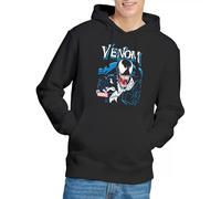 Marvel Press Felpa con Cappuccio Unisex Marvel Venom Antihero Unisex, Nero, M