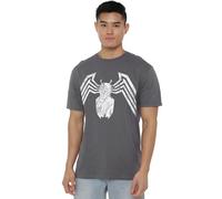 Marvel Press Maglietta Unisex con Logo Venom, Carbone, XL