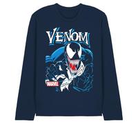 Marvel Press Maglietta Unisex Marvel Venom Antihero Unisex a Maniche Lunghe, Blu Navy, XXL