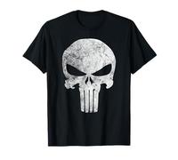 Marvel Punisher Skull Symbol Distressed Graphic Maglietta