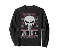 Marvel Punisher Skull Ugly Natale Felpa