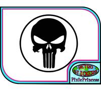 Marvel Punisher Teschio Logo L Adesivo Vinile Auto Laptop Tablet Finestra Parete