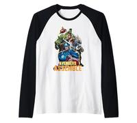 Marvel Rivals Avengers Assemble Electric Group Shot Maglia con Maniche Raglan
