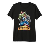 Marvel Rivals Avengers Assemble Electric Group Shot Maglietta Premium
