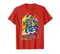 Marvel Rivals Avengers Assemble Group Maglietta, Uomo, Rosso, 3XL
