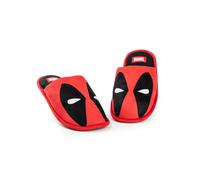 Marvel Pantofole da uomo Deadpool | Ciabatte da interno per adulti con grafica Deadpool Mask in rosso | Scarpe da casa slip-on da supereroe Comics | Regalo di gadget per film a fumetti di Wade Wilson