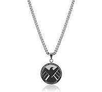 Marvel S.H.I.E.L.D Simbolo Aquila Logo Acciaio Inox Ciondolo Collana Catena