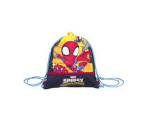 Marvel Sakky Bag Spidey And His Amazing Friends, Blu, Disney Junior, Sacchetta Con Foro Antisoffocamento, Scuola Materna & Tempo libero