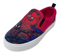 Marvel Scarpe da ginnastica in tela per bambini, ragazze, ragazzi, Spider-Man, con licenza ufficiale, facili da indossare, leggere, casual, comode, per la scuola, le vacanze, taglie da 40 a 1, Rosso