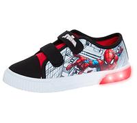 Marvel Scarpe da Ginnastica per Bambini Spiderman, in Tela, con luci Lampeggianti, Nero Grigio, 31 EU