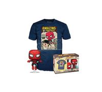 Funko POP! & Tee: Spider-Man - Comic Cover - Metallico - Large - Q1 Pop & Tee - T-Shirt, Maglietta - Vestiti con Figura in Vinile da Collezione - Idea Regalo - Giocattoli e Top a Maniche Corte Uomini
