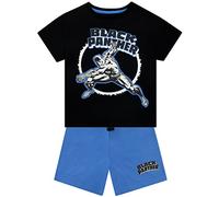 Marvel Set Maglietta e Pantaloncino per Ragazzi Black Panther Outfit due Pezzi per Bambini Nero 8-9 anni