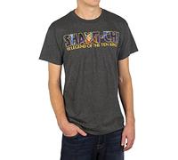 Marvel Shang-Chi Logo Comic Adult Tee Graphic T-Shirt for Men Tshirt (Charcoal Heather, Medium)