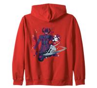 Marvel Silver Surfer and Galactus Retro Sixties Stylized Felpa con Cappuccio