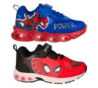 Marvel - Sneakers Bambino Spider-Man con Luci LED - Scarpe Sportive Blu e Rosse | Scarpe da Ginnastica Bambini Numero 25-32 [6908 Rosso/Nero LED - 28]